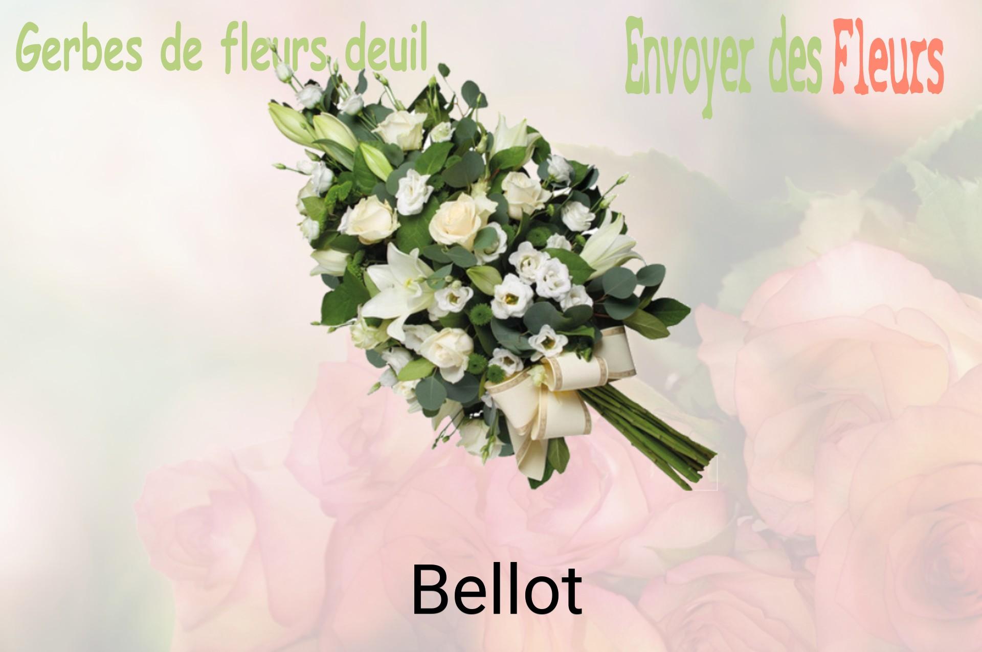 Gerbe de fleurs de deuil livrée à Bellot